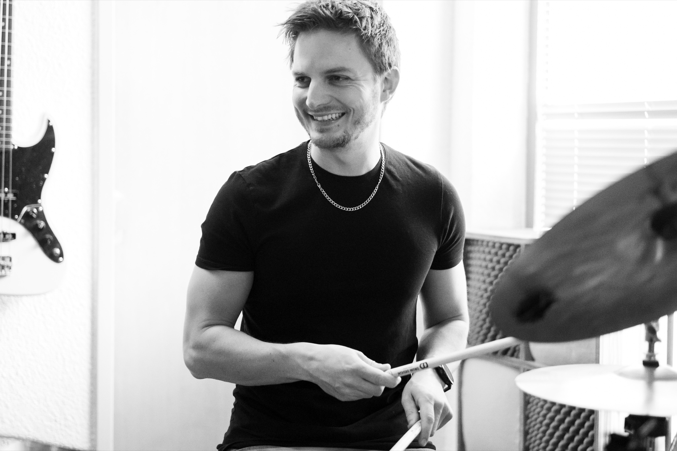 Christoph Pfister teaching drums
