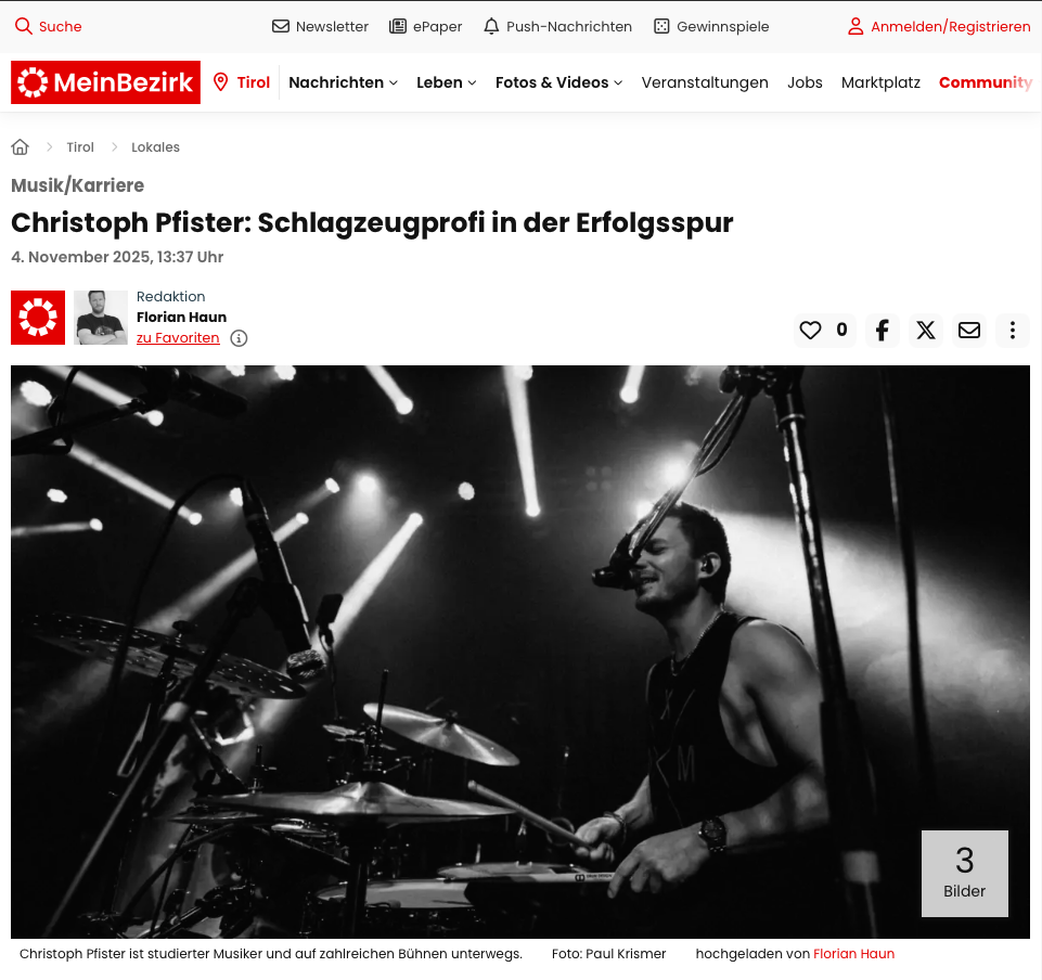 Preview of the MeinBezirk article